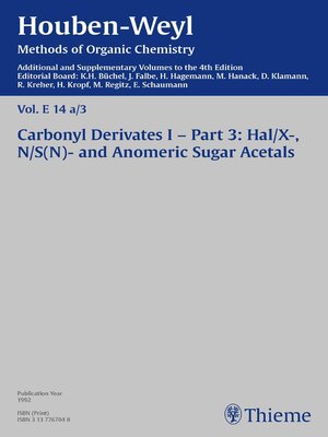 cover image of Houben-Weyl Methods of Organic Chemistry Volume E 14a/3 Supplement